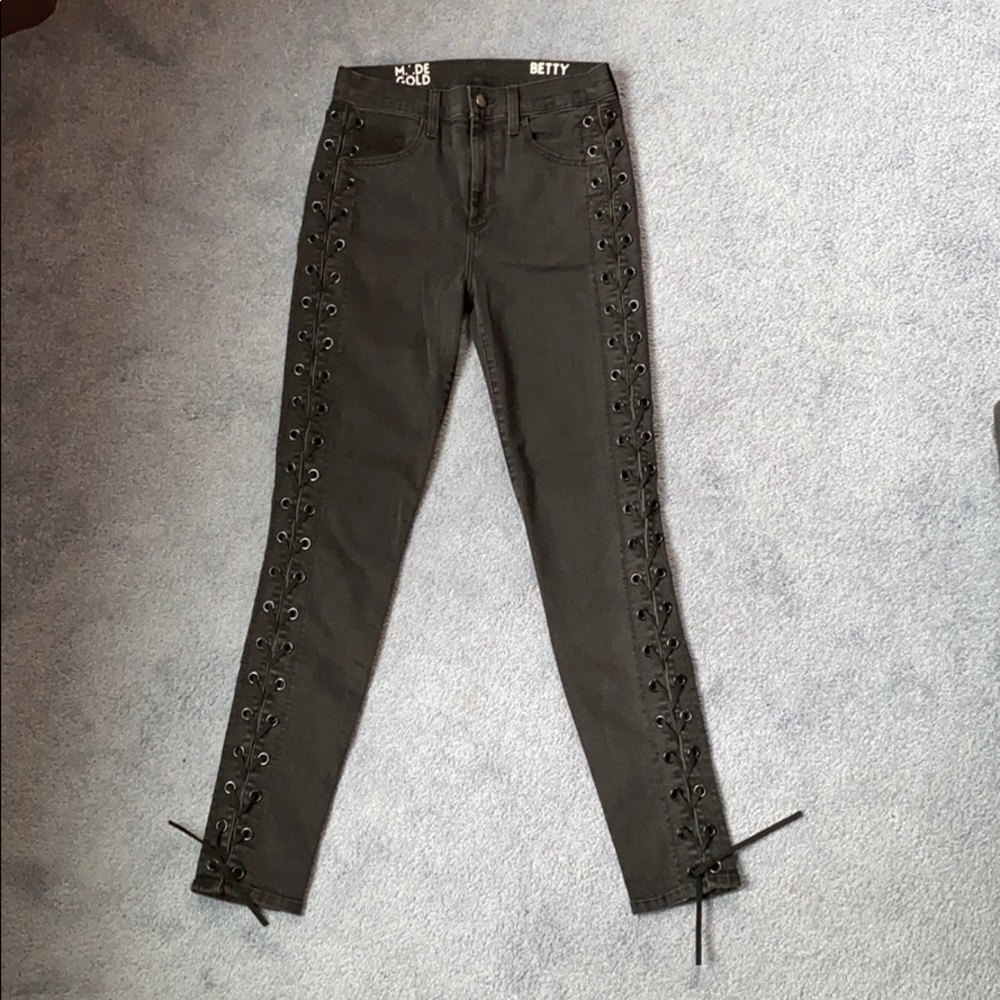 COPY - MADE GOLD BETTYS LACE UP JEANS
